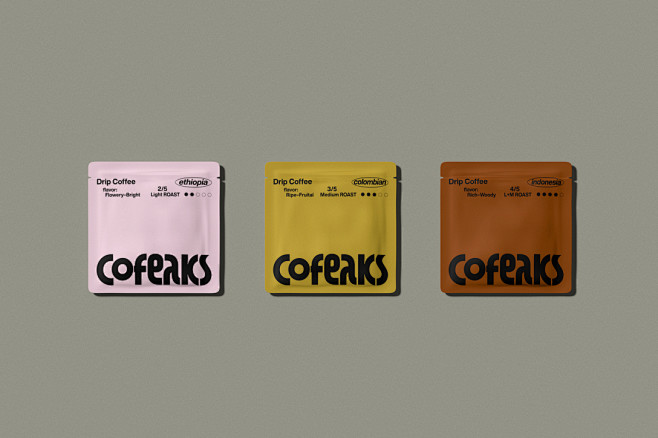 cafeaks咖啡品牌标志设计、咖啡包装...