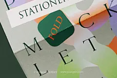 质感逼真折痕卡纸A4海报宣传单页设计作品贴图ps样机素材展示效果图模板