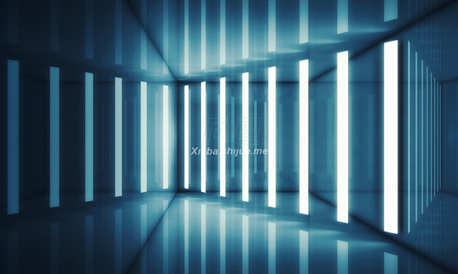 Abstract blue room i...