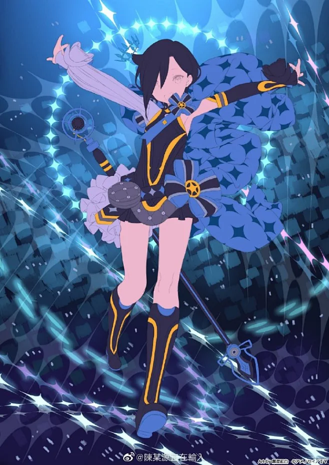 黑星红白『アメノセイ』角色原案、插画创作过程图 ニコニコネット超会議2020超絵師展特绘插画 图片_$（日）黑星红白$图片素材-花瓣网