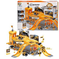 Construction garage set with 3 DC construction vehicles and accessories.