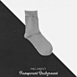 Transparent gray socks