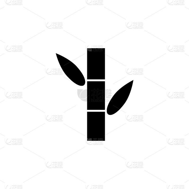 插图矢量图形的竹子图标