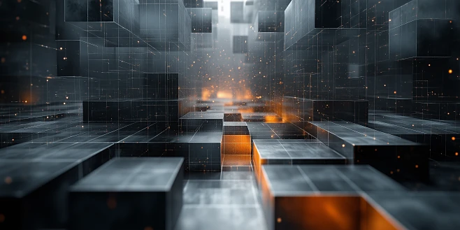 roni_0222_Countless_cubes_of_different_sizes_extend_into_the_di ...