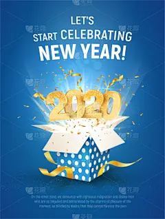 2020,包装纸,黄金,蓝色,数字,两翼昆虫,请柬,事件,问候