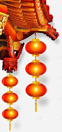 挂房檐的元宵灯 设计图片 免费下载 页面网页 平面电商 创意素材