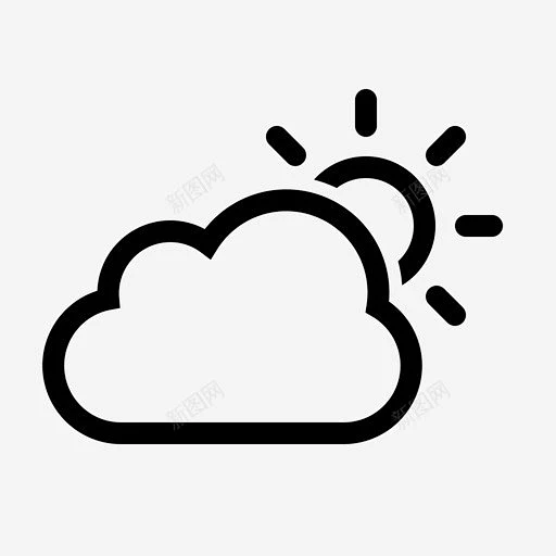 阴天天气预报天空图标 设计图片 免费下载 页面网页 平面电商 创意素材-花瓣网