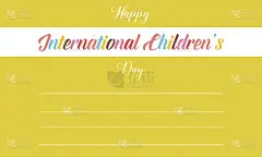 儿童节贺卡风格矢量插图