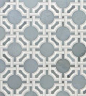 Bring poolside glamor into your home with the Cabana Pattern in  Cadet Blue and Thassos White Marble.: 