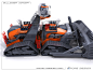 Bulldozer Concept : Concept bulldozer I did for the cover of IVT magazine's 2018 Annual Off Highway Edition. Bulldozer is 38 feet wide by 66 feet long by 31 feet high (to the top of the ROPS). 4 locomotive gensets can produce a combined total of 10,000 HP