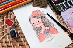 七月的水彩团练头部示范
接下来要开始全身穿搭啦
米奈插画超话 ​​​​