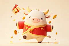 牛年牛形象立体动物形象