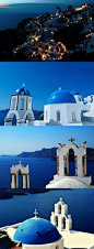 希腊圣托里尼岛，蓝世界