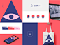 Arthive #2 modern artist exhibition gallery art eye app branding icon design brand logo