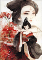 自古将花卉拟美人--唯美图片-Q友乐园