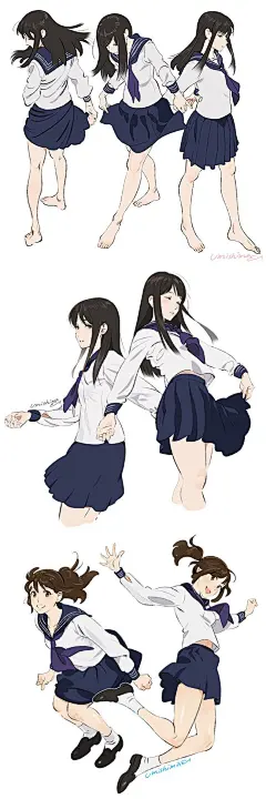 画师海島千本 的作品欣赏！！！动感真的超级棒！！！twi:@Kaisen_Tobiuo