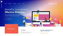 现代网络技术网站落地页ui矢量插图模版素材 Set of website template designs-网页模版-@美工云(meigongyun.com)