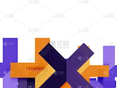 多色抽象几何形状，几何背景的网页横幅