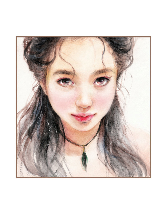 水彩练习-麋鹿的世界_水彩,人像,插画_...