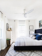 White Blue Fresh Modern Minimalistic Black: 