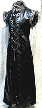 HELLRAISER - W/ FAUX FUR - BLACK VINYLby Shrine Clothing Goth Mens Cassock Jackets