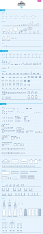 City Constructor Kit : City Constructor Kit contains 456 vector shapes in .PSD divided into following categories: Nature, Street objects, Buildings.