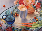 玫琳·凯克雷尔 花卉作品