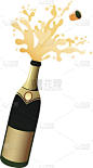 抽象的香槟酒瓶