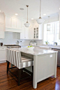 White Kitchen With Dark Wood Floor Designs from @hgsphere