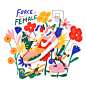 Force is Female on Behance _【插画】扁平  2.5D  手绘  动漫  漫画采下来_T201979