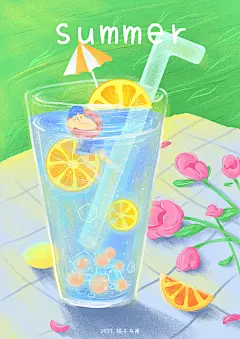 夏季里来一杯奶茶再适合不过，甜甜一夏。