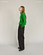 Photo by LEAU on November 14, 2022. May be an image of 1 person, standing and text that says '2022O LOOKBOOK Pico wool knit_green'.