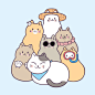 卡通小猫咪插画