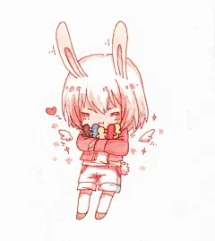 (套图)P站 插画 水彩 Q版 女孩 id=58515734 Shintani[pixiv]