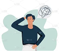 矢量插画，支持的概念对于那些处于压力之下，处于抑郁状态，迷茫状态的年轻人来说，支持既是机会又是机会