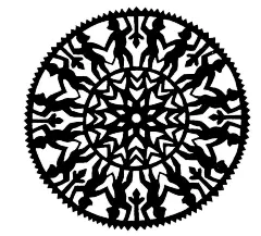 圆环对称人物剪纸AI|窗花剪纸图案|工艺品|矢量素材|矢量图形|人物剪纸|戏曲人物剪纸图片|人物剪纸图案|水浒传人物剪纸