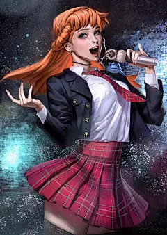 充满力量的时尚女性人物插画，给人一种强烈的视觉冲击感