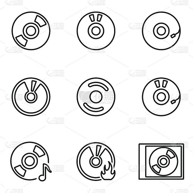 向量线cd图标设置
