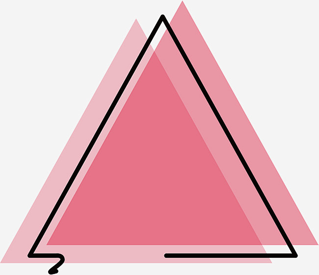 粉红色三角形标题框