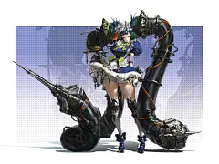 {日韩系列}韩式写实角色设计（时尚，机械）（游戏方向）