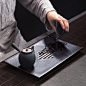 铁釉茶盘陶瓷茶海小号茶台茶具日式茶托创意干泡壶承储水蓄水排水