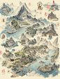 Ai绘画|古风地图系列