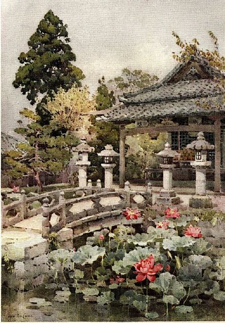 【1908年的日本园林与寺庙】作者：艺术...