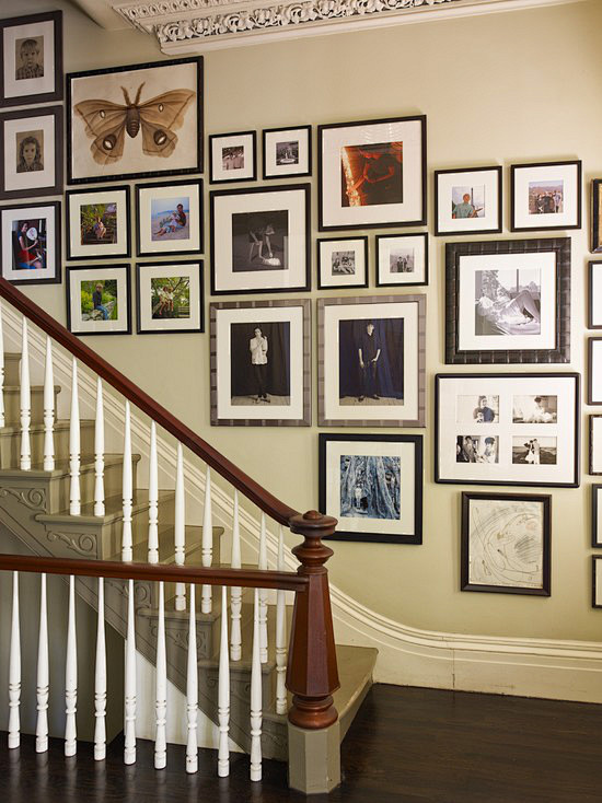 可以一边上楼梯一边欣赏照片~~,照片墙,...