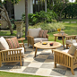 Teak Outdoor Lounge Seating Set (5 piece set) | Craftsman Collection