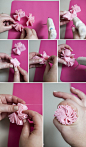 How to make a felt cabbage rose: 