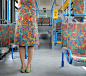Turning Into Public Transportation Seats : German artist Menja Stevenson mixes artistic disciplines to bring up questions about reality and fiction. One project, called Bustour, is based on eye-catching uniforms that she made of bus covers from Germany’s 