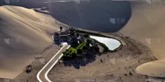 敦煌,甘肃省,沙丘,中国,掸邦,月牙泉,沙漠绿洲,戈壁滩,新月形,丝绸