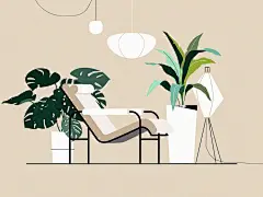 【佳作推荐 | 矢量插画】素雅的色彩搭配，简单的画面组成，惬意无限。by. Joanna Ławniczak(dribbble.com/signup/new)#设计秀# #巴士日记# ​​​​
