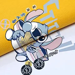 不一样的情侣装夏季新款史迪仔短袖ins超火潮流宽松半袖男纯棉T恤-tmall.com天猫